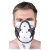 Masque avec Lanières en Cuir « Sniff my .... » Blanc