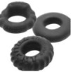 Lot de 3 Cockrings Bonemaker Night Edition Noirs