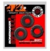 Lot de 3 Cockrings Bonemaker Night Edition Noirs