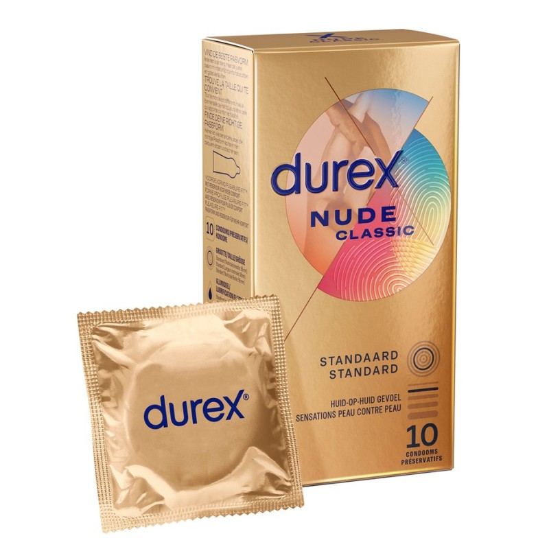 Préservatifs Durex Nude x10 Préservatifs Durex Nude x10