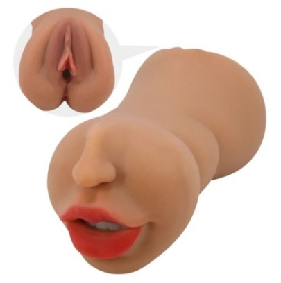 Masturbateur Pussy Crazy Bull Zoey 2 Entrées Marron sur fun et plaisirs - vente de sextoys pas cher