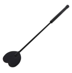Cravache Black Heart 44cm Noir sur fun et plaisirs - vente de sextoys pas cher