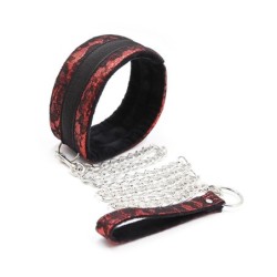 Kit Bondage Collier + Menottes Rouge