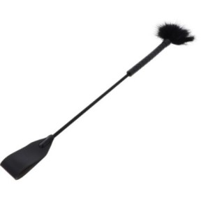 Cravache et Plumeau Tick Whip 56cm Noir sur fun et plaisirs - vente de sextoys pas cher