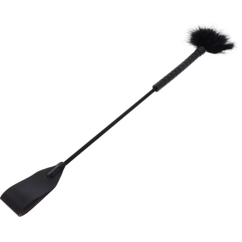 Cravache et Plumeau Tick Whip 56cm Noir
