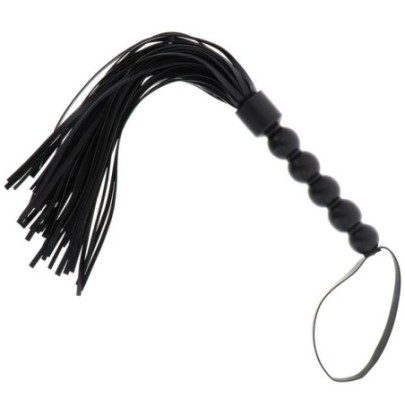 Martinet Flogger Balls 66cm Noir sur fun et plaisirs - vente de sextoys pas cher
