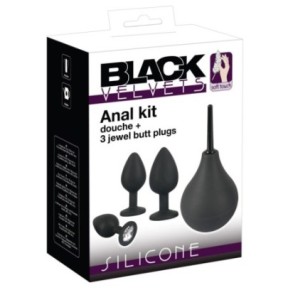 Kit 3 Plugs Bijou Velvet Jewel Noir