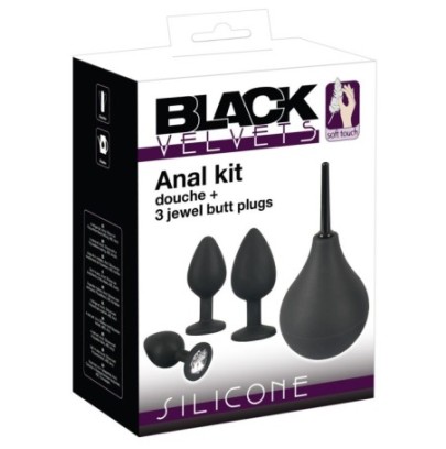 Kit 3 Plugs Bijou Velvet Jewel Noir