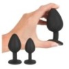 Kit 3 Plugs Bijou Velvet Jewel Noir