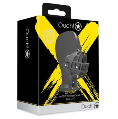 Muselière avec Bâillon-boule Muzzle Gag Noire