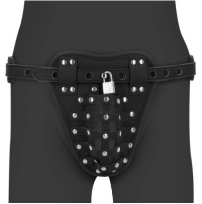 Ceinture de chasteté Jock Belt Noire sur fun et plaisirs - vente de sextoys pas cher