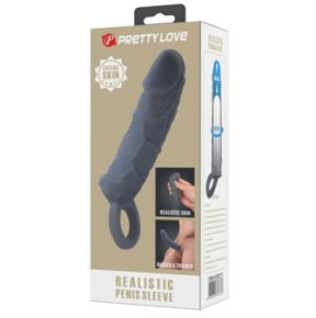 Gaine de pénis Realtick 16 x 3.8 cm Grise