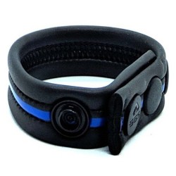 Anneau Gun Strap en néoprène Bleu- Cockrings Flexibles en stock sur Fun et plaisirs