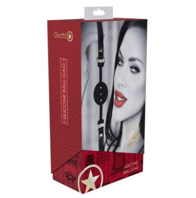 Bâillon-Boule Milan 41mm Noir et Rouge