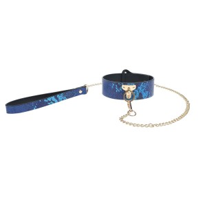 Collier-Laisse Florence Bleu sur fun et plaisirs - vente de sextoys pas cher