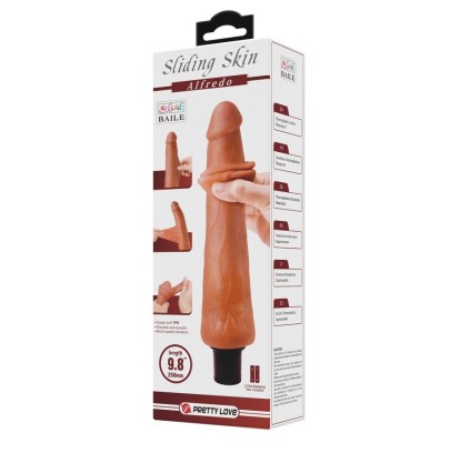 Gode Vibrant Alfredo 21 x 5.5cm Marron