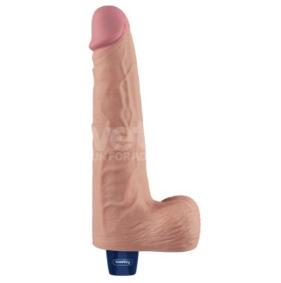 Gode Vibrant avec Bourses Softee 19 x 5.3cm Chair sur fun et plaisirs - vente de sextoys pas cher