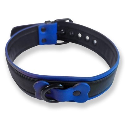 Collier Puppy Collar Noir-Bleu sur fun et plaisirs - vente de sextoys pas cher