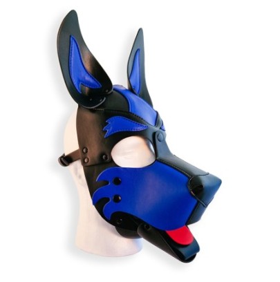Cagoule Puppy Hood Noire et Bleue sur fun et plaisirs - vente de sextoys pas cher