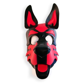 Cagoule Puppy Hood Noire et Rouge