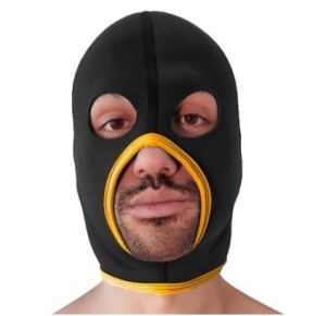 Cagoule Eyes Face Brutus Noire-Jaune sur fun et plaisirs - vente de sextoys pas cher