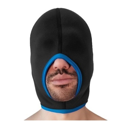 Cagoule Face Fucker Brutus Noire-Bleue sur fun et plaisirs - vente de sextoys pas cher