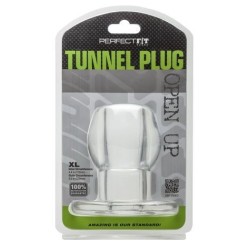 Ass Tunnel Plug Silicone Transparent Extra-Large 9 x 7 cm