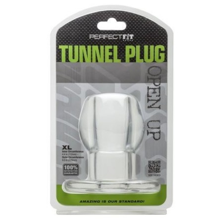 Ass Tunnel Plug Silicone Transparent Extra-Large 9 x 7 cm