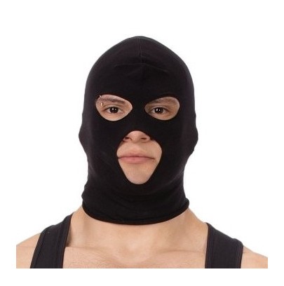 Cagoule Face Mask Noire sur fun et plaisirs - vente de sextoys pas cher