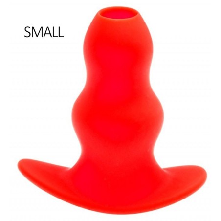 Plug Tunnel Stretch Rouge Small 11 x 5 cm- Plugs Tunnels en stock sur Fun et plaisirs