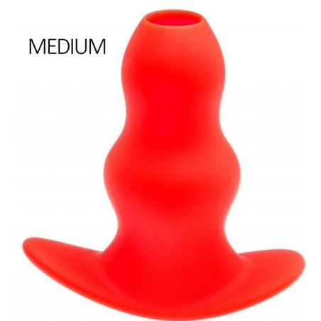 Plug Tunnel Stretch Rouge Medium 13 x 6.4cm- Plugs Tunnels en stock sur Fun et plaisirs