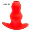 Plug Tunnel Stretch Rouge Medium 13 x 6.4cm