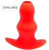 Plug Tunnel Stretch Rouge Extra large 16 x 7.5cm