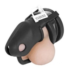 Cage de chasteté silicone Birdlocked 11 x 3.2cm Noire