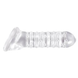 Etui pénien RIBBED Renegade Transparent 16 x 4 cm- Gaines Pénis en stock sur Fun et plaisirs