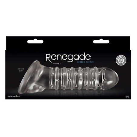 Etui pénien RIBBED Renegade Transparent 16 x 4 cm