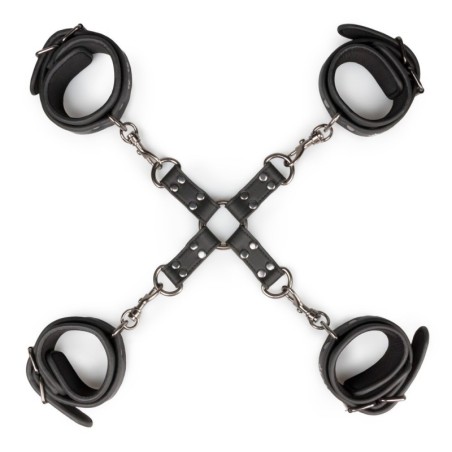 Kit de 4 menottes avec Croix- Bondage & Attaches en stock sur Fun et plaisirs