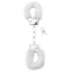 Menottes Furry Blanches- Menottes en stock sur Fun et plaisirs