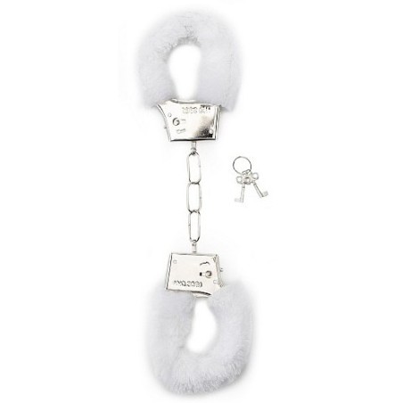 Menottes Furry Blanches- Menottes en stock sur Fun et plaisirs