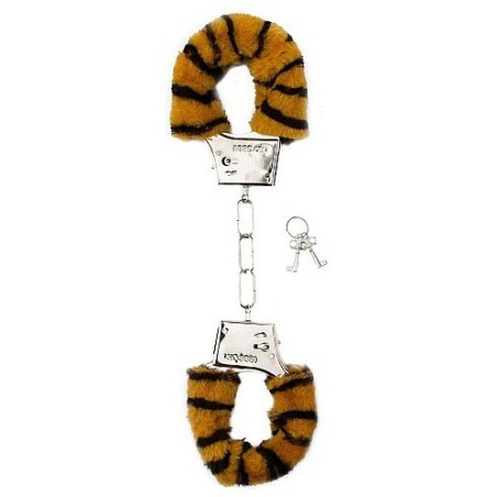 Menottes Furry Tigre- Menottes en stock sur Fun et plaisirs