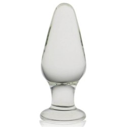 Plug en verre Romance Transparent 9.5 x 3.8cm- Plugs en Verre en stock sur Fun et plaisirs