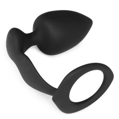 Plug et Cockring Silicone 8cm