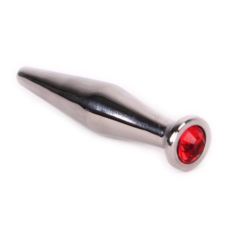 Plug pour pénis avec bijou SMOOTH Rouge 11mm