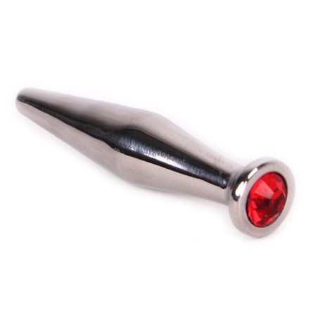 Plug pour pénis avec bijou SMOOTH Rouge 11mm- Bijoux Urètre en stock sur Fun et plaisirs