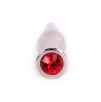 Plug pour pénis avec bijou SMOOTH Rouge 11mm