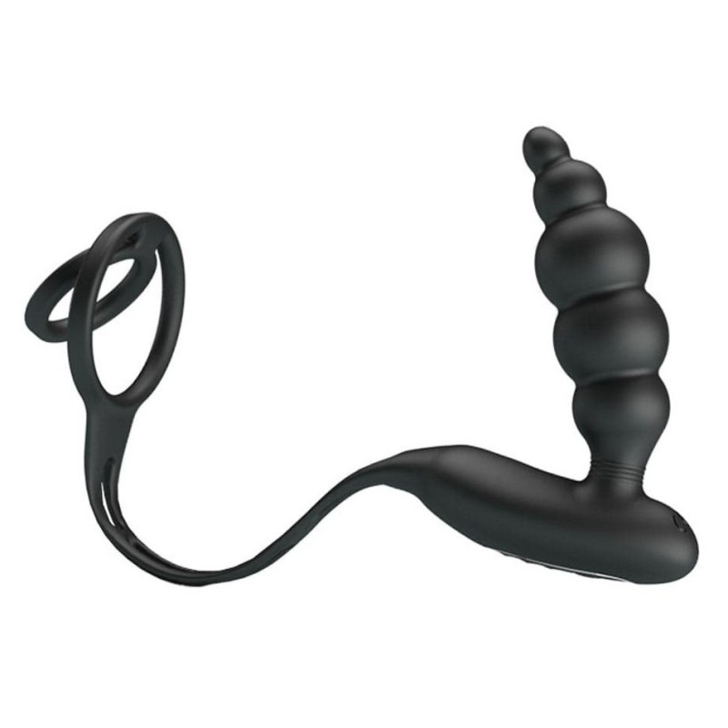 Plug vibrant avec Anneaux VIBRA PENIS 8 x 2.4 cm