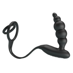 Plug vibrant avec Anneaux VIBRA PENIS 8 x 2.4 cm- Cockrings Plug en stock sur Fun et plaisirs