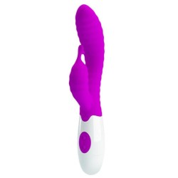 Vibro Hyman Pretty Love 20 x 3cm Violet- Rabbits Vibrants en stock sur Fun et plaisirs