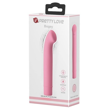 Sextoy vibrant BOGEY - 15 x 2.4 cm Rose pastel