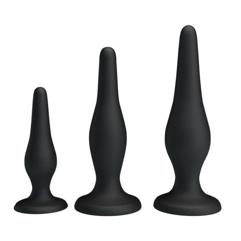 Lot de 3 plugs Silicone Débutant